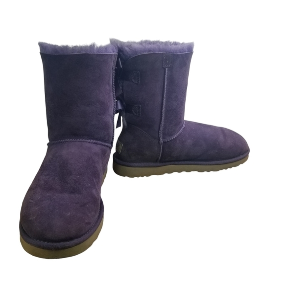 Ugg Bailey Bow II purple shearling bow boots - Picture 2 of 12